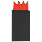 Allegra K Men's Pocket Squares PreFolded Triangles On Card Suit Handkerchief Red One Size